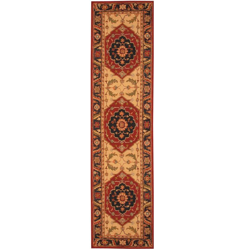 Handmade Herat Oriental Asian Heriz Wool Runner (China) - 2'8 x 10'