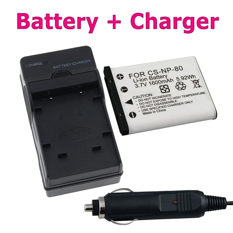 INSTEN Battery/ Charger Set for Casio EXILIM NP 80/ EX S5/ EX Z270