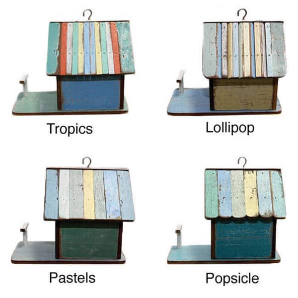 Recycled Wood Ecofriendly Hanging Birdhouse Handmade in Thailand