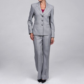 Evan Picone Women's Silver 3-button Pant Suit - Overstock™ Shopping ...