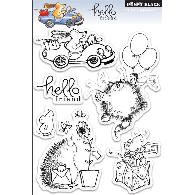 Penny Black Hello Friend Clear Stamps Sheet