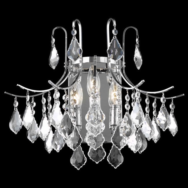 Christopher Knight Home Crystal Chrome 3 light 65013 Collection Wall Sconce