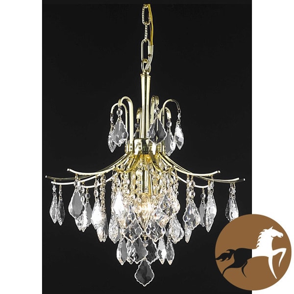 Christopher Knight Home Crystal Gold 6 light 64948 Collection Chandelier Christopher Knight Home Chandeliers & Pendants