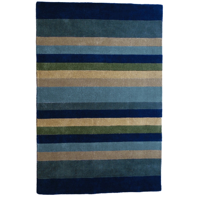 Jovi Home Tailored Multi stripe Hand tufted Wool Rug (4x6)