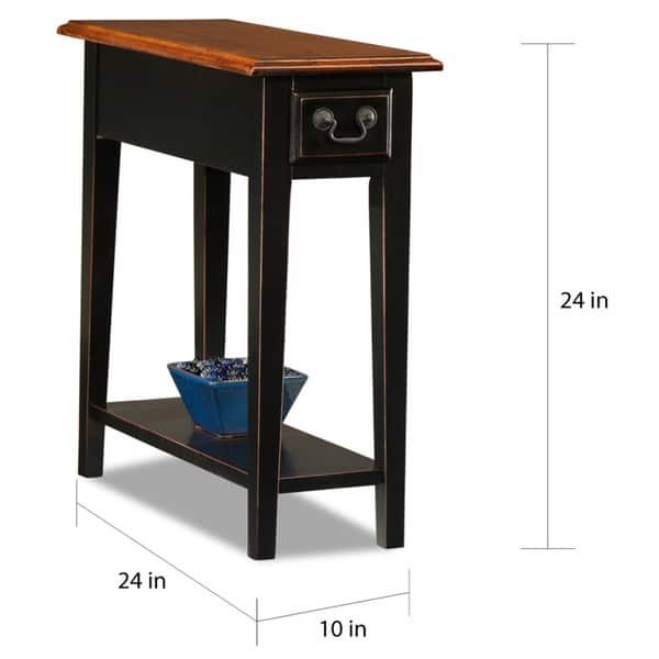 KD Furnishings Veneer Chairside Table