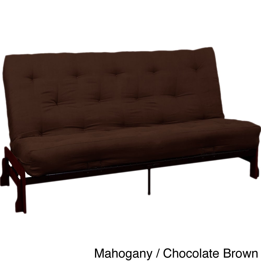 Epicfurnishings Boston Microfiber Suede 10 inch Inner Spring Full size Futon Set Brown Size Full