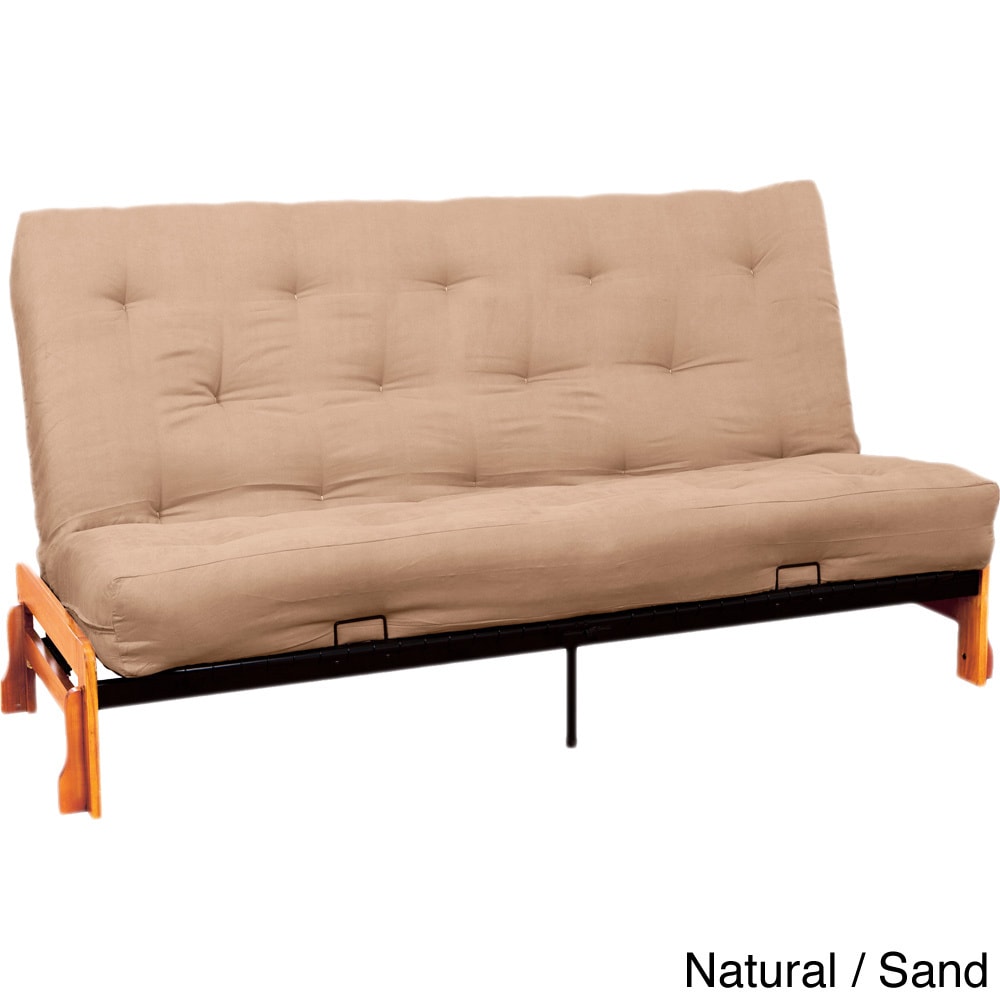 Epicfurnishings Boston Microfiber Suede 10 inch Inner Spring Full size Futon Set Tan Size Full