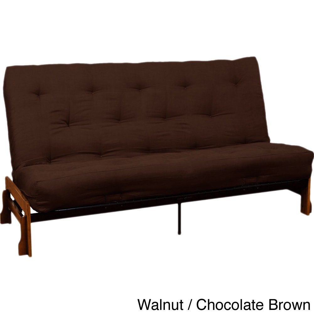 Epicfurnishings Boston Microfiber Suede 10 inch Inner Spring Full size Futon Set Brown Size Full