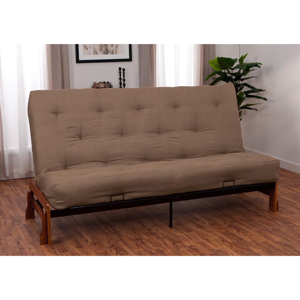 Boston Microfiber Suede 10 inch Inner Spring Queen size Futon Set