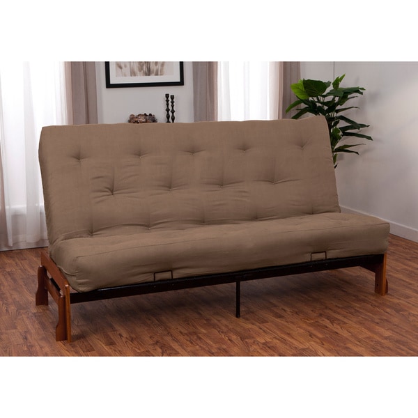 Pine Canopy Willamette 10-inch Microfiber Suede Futon Set Sleeper Bed