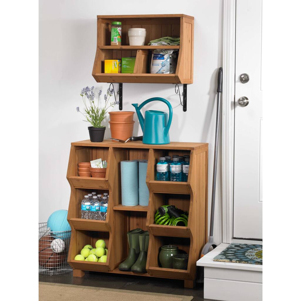 Merry Products Fir Wood 6-shelf Storage Cubby