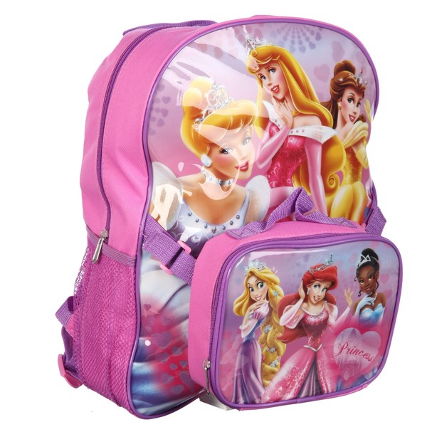 Disney's Princesses 16 inch Backpack with Lunch Tote Disney Kids' Backpacks