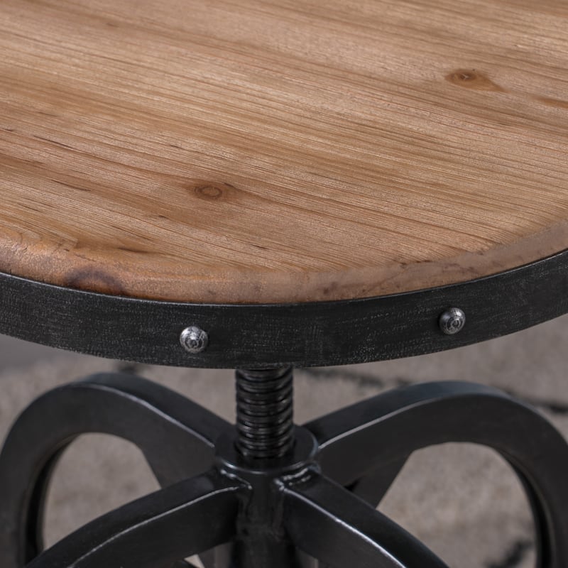 Adjustable 26-inch Natural Fir Wood Finish Bar Stool by Christopher Knight Home - N/A