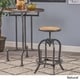 preview thumbnail 3 of 6, Adjustable 26-inch Natural Fir Wood Finish Bar Stool by Christopher Knight Home