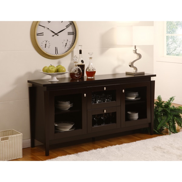 Furniture of America Benston Coffee Bean Buffet Cabinet Furniture of America Buffets