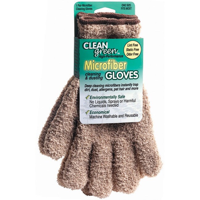 Shop Master Manufacturing Beige Microfiber Dusting Gloves Free