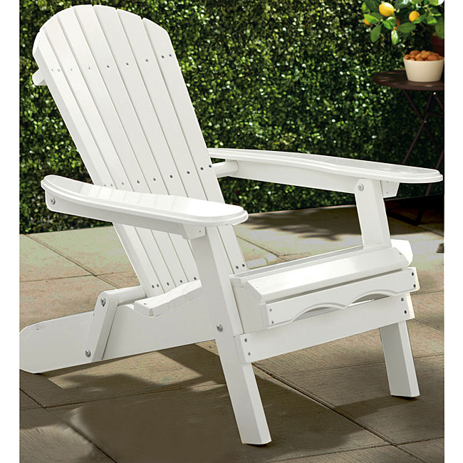 Simple White Adirondack Chair - 13758112 - Overstock.com Shopping 
