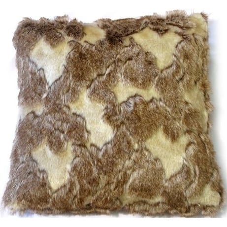Pillow Décor - Variegated Faux Fur Throw Pillow