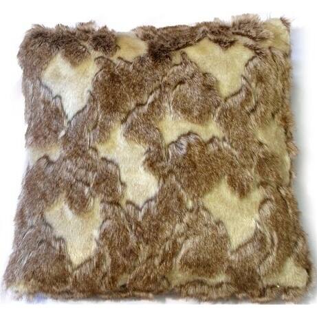 Pillow Décor - Variegated Faux Fur Throw Pillow