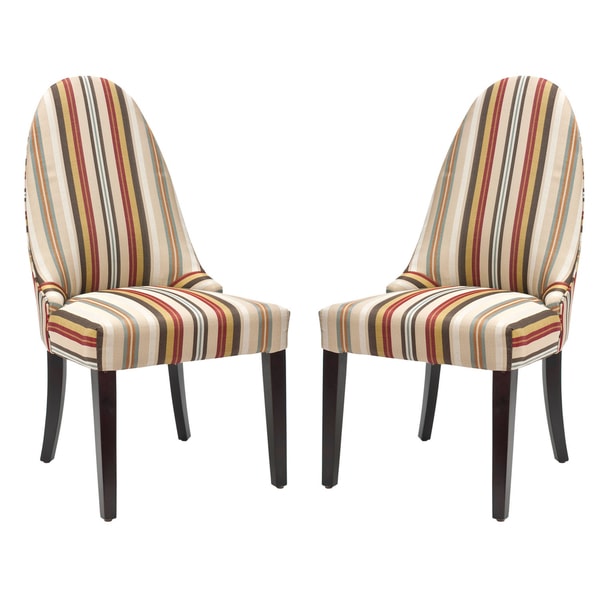 Shop Safavieh En Vogue Dining Regal Striped Dining Chairs (Set of 2 ...