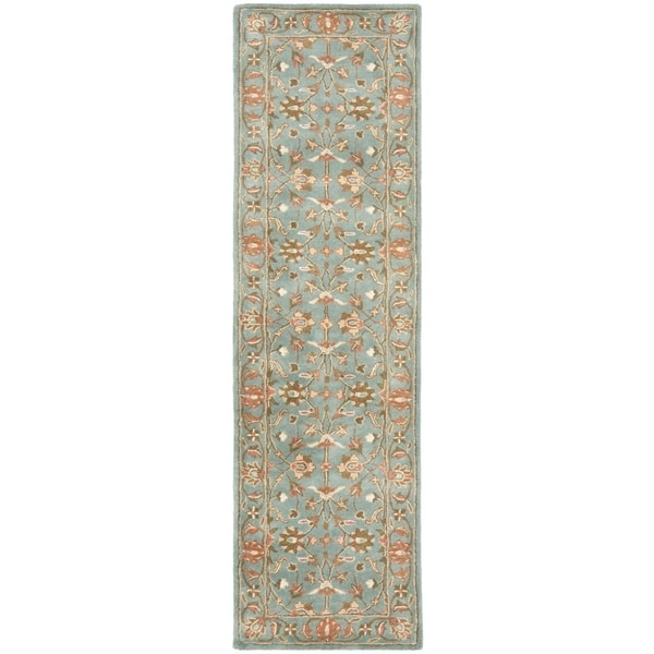 Safavieh Handmade Heritage Timeless Traditional Blue Wool Rug - 2'3" x 8'