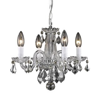 Somette Crystal 62227 4-light Chrome Chandelier (62227) - Chandeliers For Bedrooms by Overstock.com