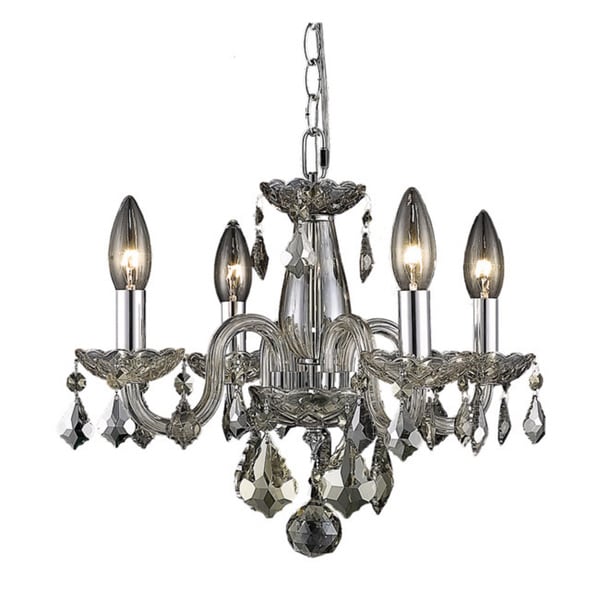 Somette Crystal 62258 4-light Golden Teak Chandelier