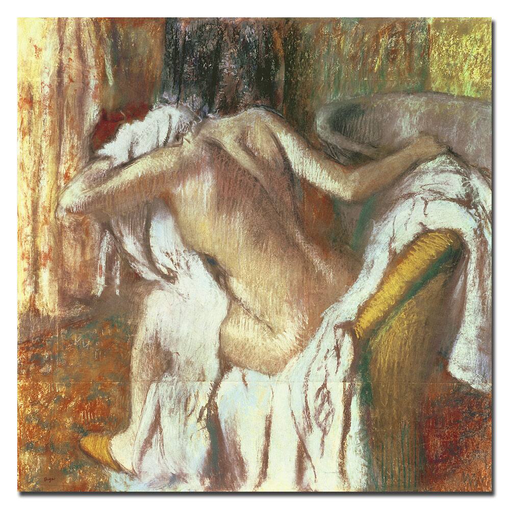 Edgar Degas 'Woman Drying Herself, 1888-92' Gallery-wrapped Canvas Art