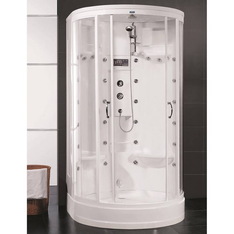 Aston White 87-inch 30-jet Steam Shower