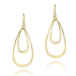 Mondevio 18k Gold Over Sterling Silver Geometric Dangle Earrings Mondevio 18k Gold Over Sterling Silver Geometric Dangle Earrings