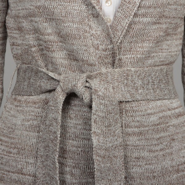 hooded belted cardigan