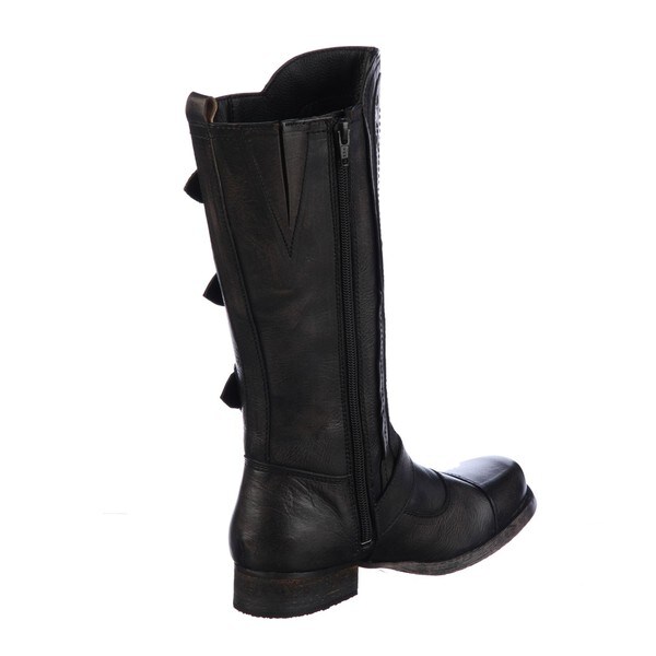 black leather boots womens sale