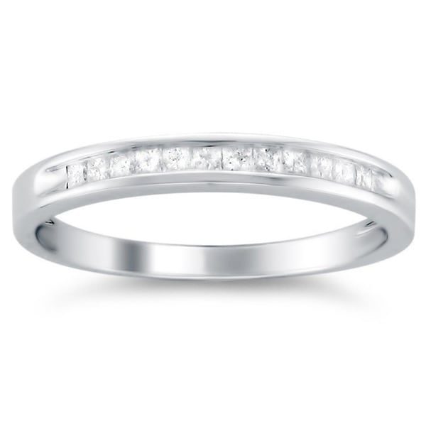 Montebello 14k Gold 1/ 4ct TDW Princess Diamond Wedding Band (I-J, I1-I2)