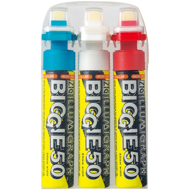 Zig Illumigraph Biggie 50 Mm Tip Markers (pack Of 3)