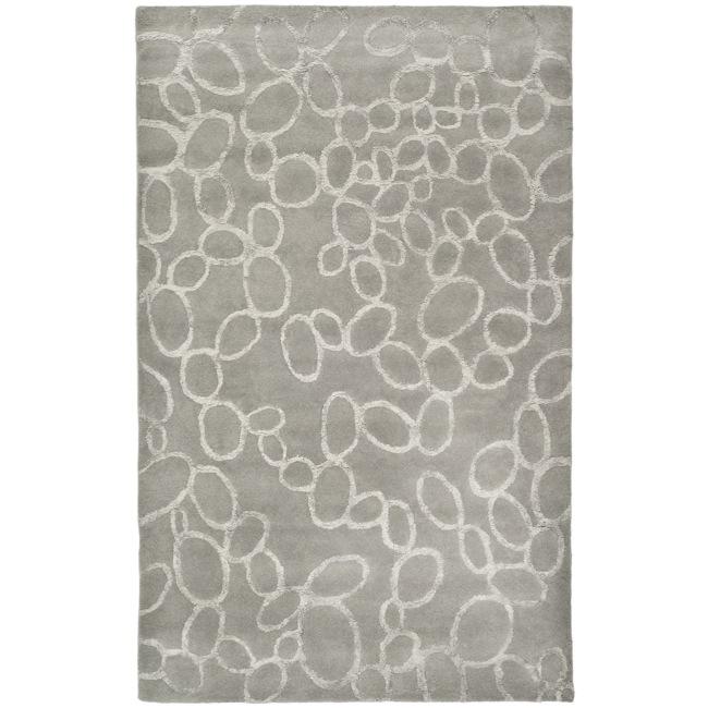 Safavieh Handmade Soho Loops Grey New Zealand Wool Rug - 7'6 x 9'6