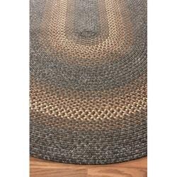 nuLOOM Handmade Reversible Braided Brown Cottage Rug (3'6 x 5'6 Oval) Nuloom Round/Oval/Square