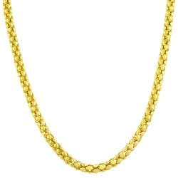 14k Gold over Silver 18 inch Popcorn Chain (3 mm)  