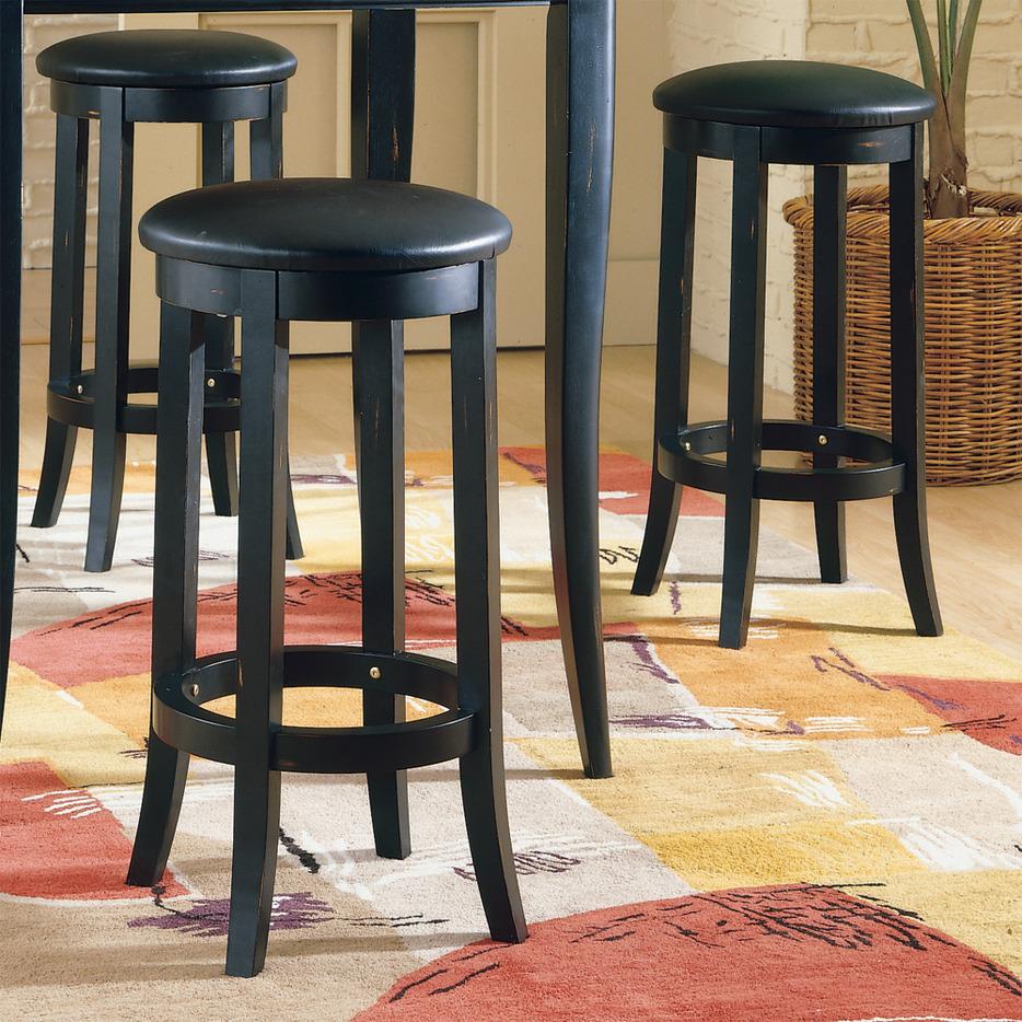 Black Swivel Pub Stools (Set of 2) Bar Stools