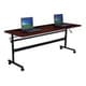 Shop Economy Steel Flipper Table with Wood Grain Finish (72