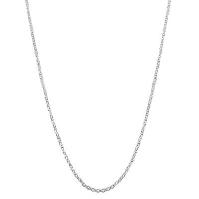 Fremada Rhodium Plated Sterling Silver 1.3 mm Adjustable Cable Chain Necklace