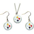 Pittsburgh Steelers Necklace and Earring Charm Set