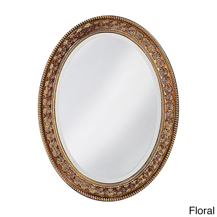 Burma Resin Floral Oval Mirror