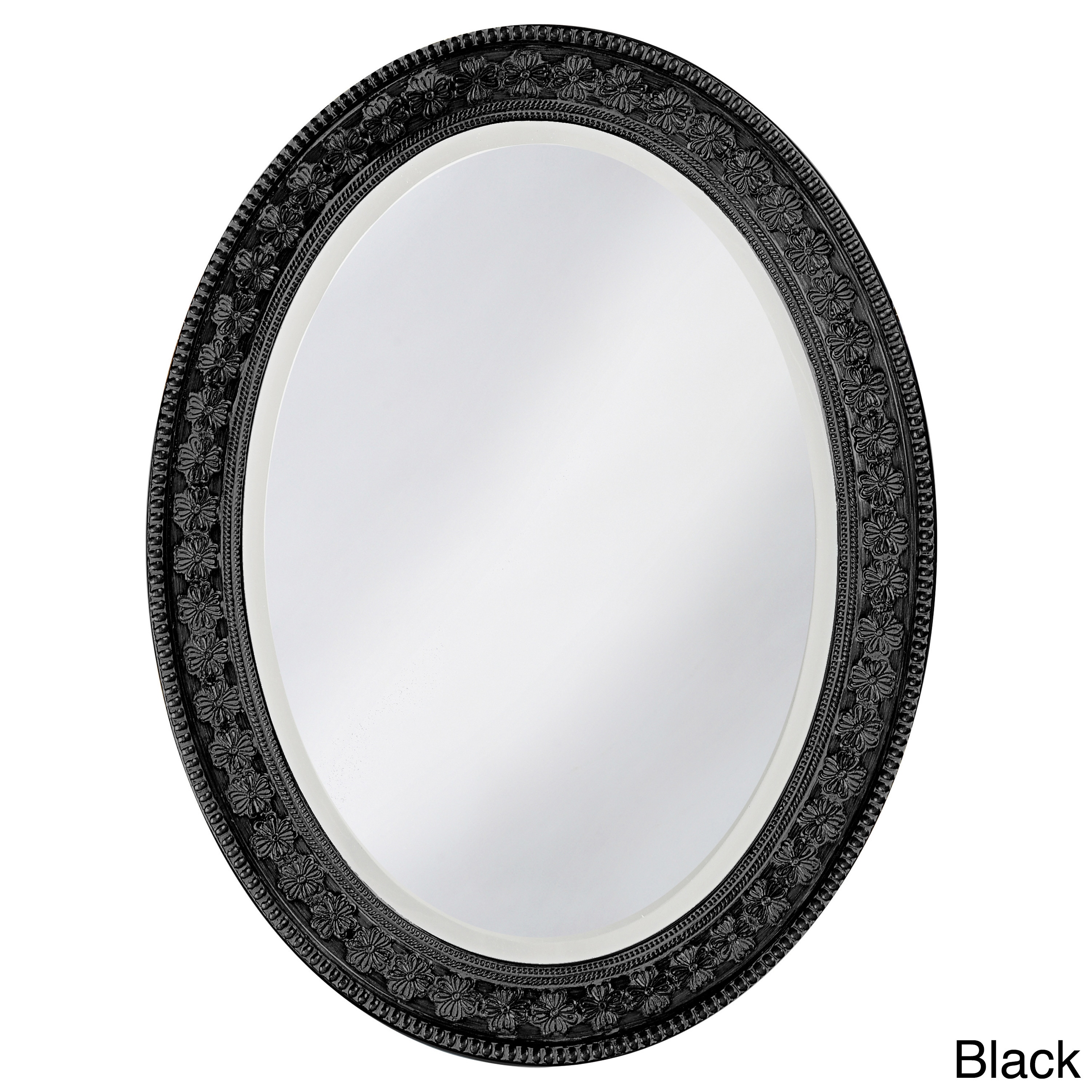 Burma Resin Floral Oval Mirror