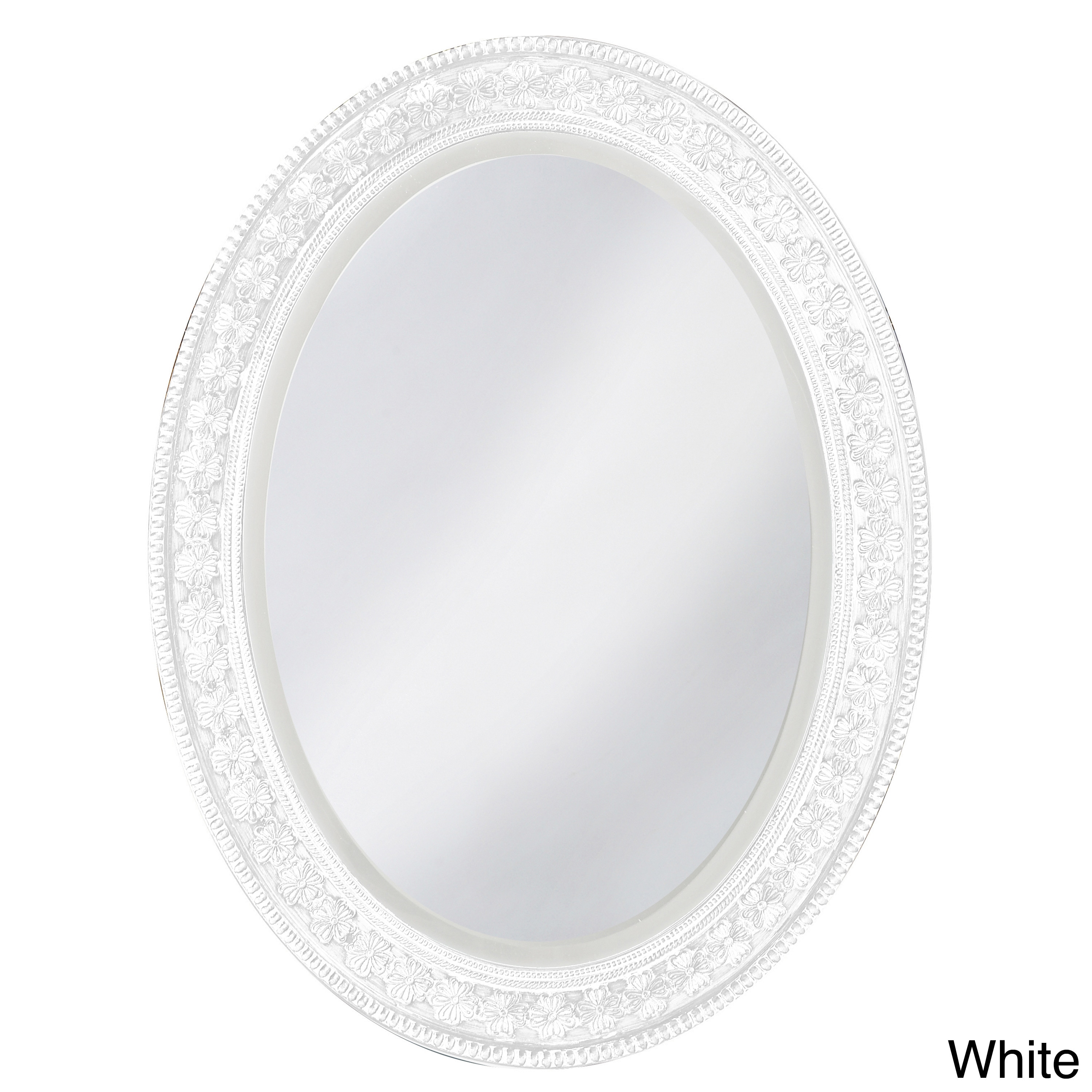 Burma Resin Floral Oval Mirror