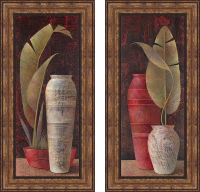 Elaine Vollherbst Lane Shades of Tropics I & II Framed Print Art