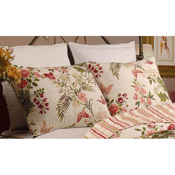 Shop Black Friday Deals On Greenland Home Fashions Butterflies King Size Shams Set Of 2 On Sale Overstock 6102314