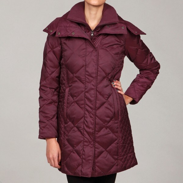 quilted 3 4 length coat
