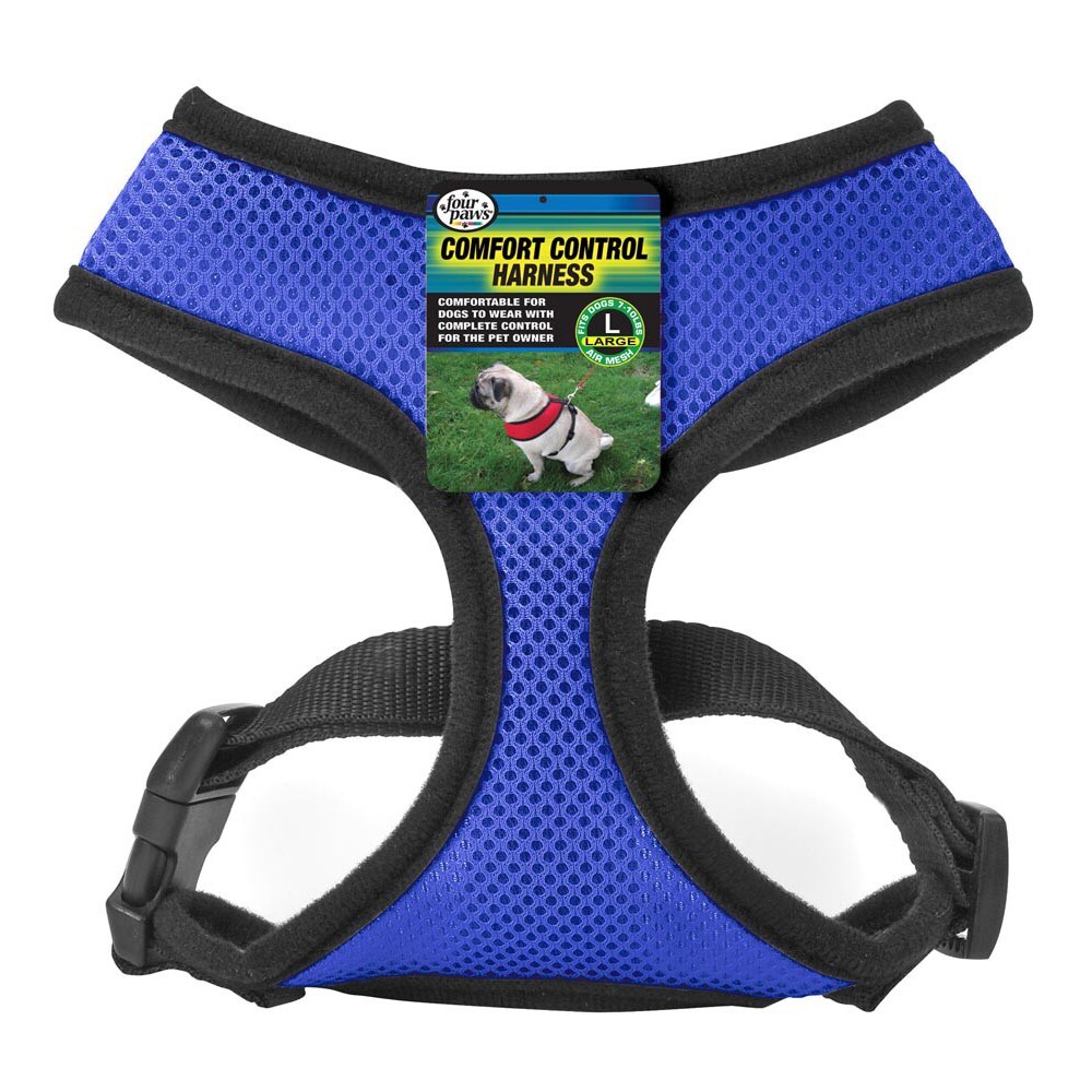 Four Paws Pet Products Blue Comfort Control Mesh Harness Blue eBay