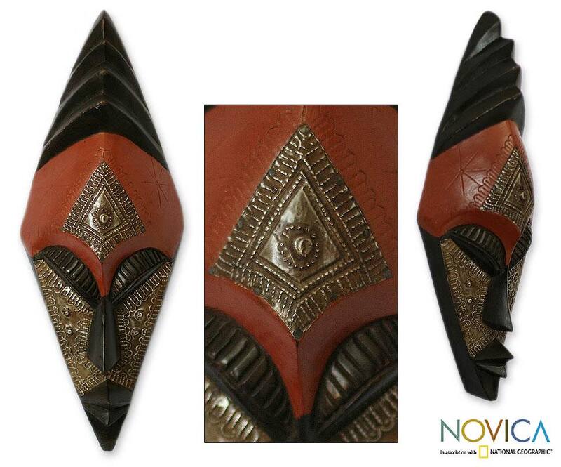 Sese Wood African 'Keeping Order' Mask (Ghana)