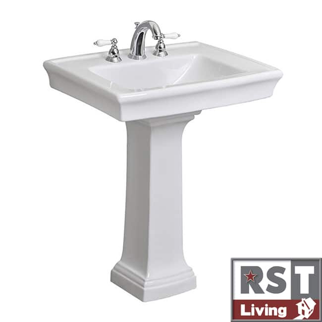 RST Living Icera Julian White Pedestal Lavatory